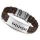 Tagor Stainless Steel Jewelry Super Fashion Silicone Leather Bracelet Bangle TYSR044