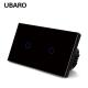 146*86mm 2Gang Eu Standard 5W - 300W/Gang Touch Light Switch Single Live Wire Sensor Light Switch 280g