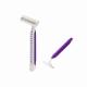 Purple Twin Blade Razor , Stainless Steel Blades Small Disposable Razors