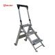Silver Aluminium Platform Ladder 3 Step  Lightweight Aluminium Steps