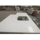 Square Quartz Bathroom Worktops With Stainless Steel Sink Undermounted