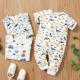 New Long Baby Creeper One Piece Baby Snap Baby Cotton With Printing Newborn Boys Girls Bodysuit Wholesale