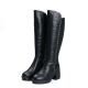 S100 New velvet high tube thick warm women's boots mid-heel women's leather boots leather handmade shoes