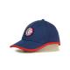 OEM Service Printed Baseball Caps Rubber Patch Embroidery Patch Navy Blue