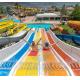Fiberglass Mat Racer Water Slide Cluster Rainbow Water Slide 6m Height