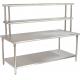 Kitchen YX-H30-2 Stainless Steel Catering Equipment / Work Table With Top Rack