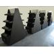 Commercial Cosmetic Display Shelves Makeup Rack Display Black Matte Surface Tree Style