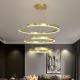 Gold Color Metal Acrylic Modern LED Ring Chandeliers 85 - 265V