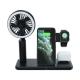 15W Desk Wireless Charger Station Handheld Fan 205KHz For 