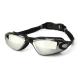 Summer Swimming Goggles Professional Anti-fog Swimming Goggles Men & Women Big Box Electroplating + Swimming Cap SilverI