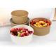 PE Coated Take Away Recyclable 750ml Kraft Paper Salad Bowls