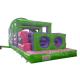 12M Length Pink Green Inflatable Obstacle Course For Adult