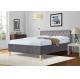 Grey Tufted Upholstered Platform Bed Double Size For Bedroom Wholesale Bed Manufacturers
