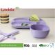 BPA Free Biodegradable Bamboo Dinnerware Set Square Customized Color / Pattern For Home School