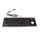 Black IP67 Dynamic Usb Mechanical Keyboard 76 Keys With 38mm Trackball Mouse