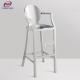 Modern Stainless Steel Bar Height Chairs Stools With Arms Round Back 5KG