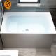 Acrylic Solid Stone Freestanding Tub Seamless Joint White Matte 170CM