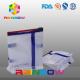 Custom Size White Qual Seal Flat Bottom Gusset Pouch With Slide k For Food Packaging