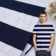 Low Shrinkage Stripe Stretch Fabric , Summer Wear Resisting Slub Cotton Fabric