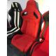 Red ALCANTARA Stitching Sport Racing Seats Suede With Slider Right / Left