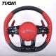 Red Leather Mercedes Benz Brabus Steering Wheel Carbon Fiber Foaming Process