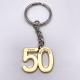 Custom Number Keychains , Gold Silver Antique Nickel Plated Metal Promotional Keychains
