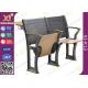 Metal / Plywood Bottom Book Rack College Classroom Furniture With Folding Tablet