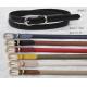 Feather Edge Skinny PU Womens Fashion Belts Metal Loop / Pointed Belt Tip