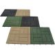 Recycled SBR Rubber And EPDM Rubber Outdoor Rubber Paver Tiles Outdoor Pavers, Interlocking Tiles: 24 X 24 X 3/4