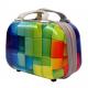 Colorful 210D Polyester PC Travel Cosmetic Suitcase