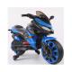 12V Plastic Blue Rechargeable Battery Operated Kids Ride On Motorcycle for Unisex