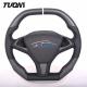 Matte Tesla Model S/X Carbon Fiber Leather Steering Wheel Flat Top Flat Bottom