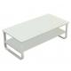 Elegant White Contemporary Coffee Table Painted Finish Charming With Details