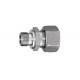 Stainless Steel Stud Couplings Hydraulic Pipe Fittings BSPP Inch Thread With Hard Seal