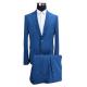Blue Men'S Slim Fit Tailored Suits Adults Office Worker Customers Option