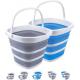 Collapsible Plastic Bucket with 1.32 Gallon (5L) Each, Foldable Round Tub, Space Saving Outdoor Waterpot for Garden