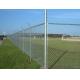 Plain Weave Style Black Galvanized Chain Link Fence Panels For Playground