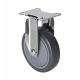 3704-77 4 80kg Rigid PU Caster with Corrosion Resistant Edl Chrome Finish