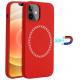 Magnetic Circle Soft Magnetic Phone Case For IPhone 12 Pro Max 12 Mini Liquid Silicone Built-In Magnetic Coil Soft Cover
