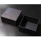 Customized black matte hot foil logo packaging boxes base and lid box wholesale