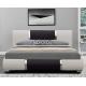 Minimalist Fashion Design Leather Bed Manufacturers Black And White PU Curve Bedstead