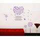 Romantic Removable Heart Shaped Wall Stickers PVC For Room Decor