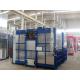 Paited Blue Single Cage Hoist 2000KGS High Capacity , Cage Style