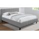 Grey Upholstered  Bed Frame With Fabric Material