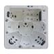 6 Persons Square Shape Whirlpool Tubs White Marble Spa Hot Tub With 45 Massage Jets