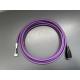 Industrial High Flexible Purple 5pin Shielded USB Harness 2600mm Length