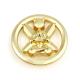 Small Gold Metal Handbag Label Sewing Circle Metal Logo Round Customized Tag for Purse