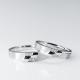 18k White Geometric 0.03ct Gold Diamond Couple Rings