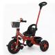 Age Range 2-4 Years Old Kids Tricycle with 2-in-1 Push Function and Woven Basket