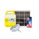5W Solar Emergency Panel Lights Bulb Energy Saving System Kit Set With Fan